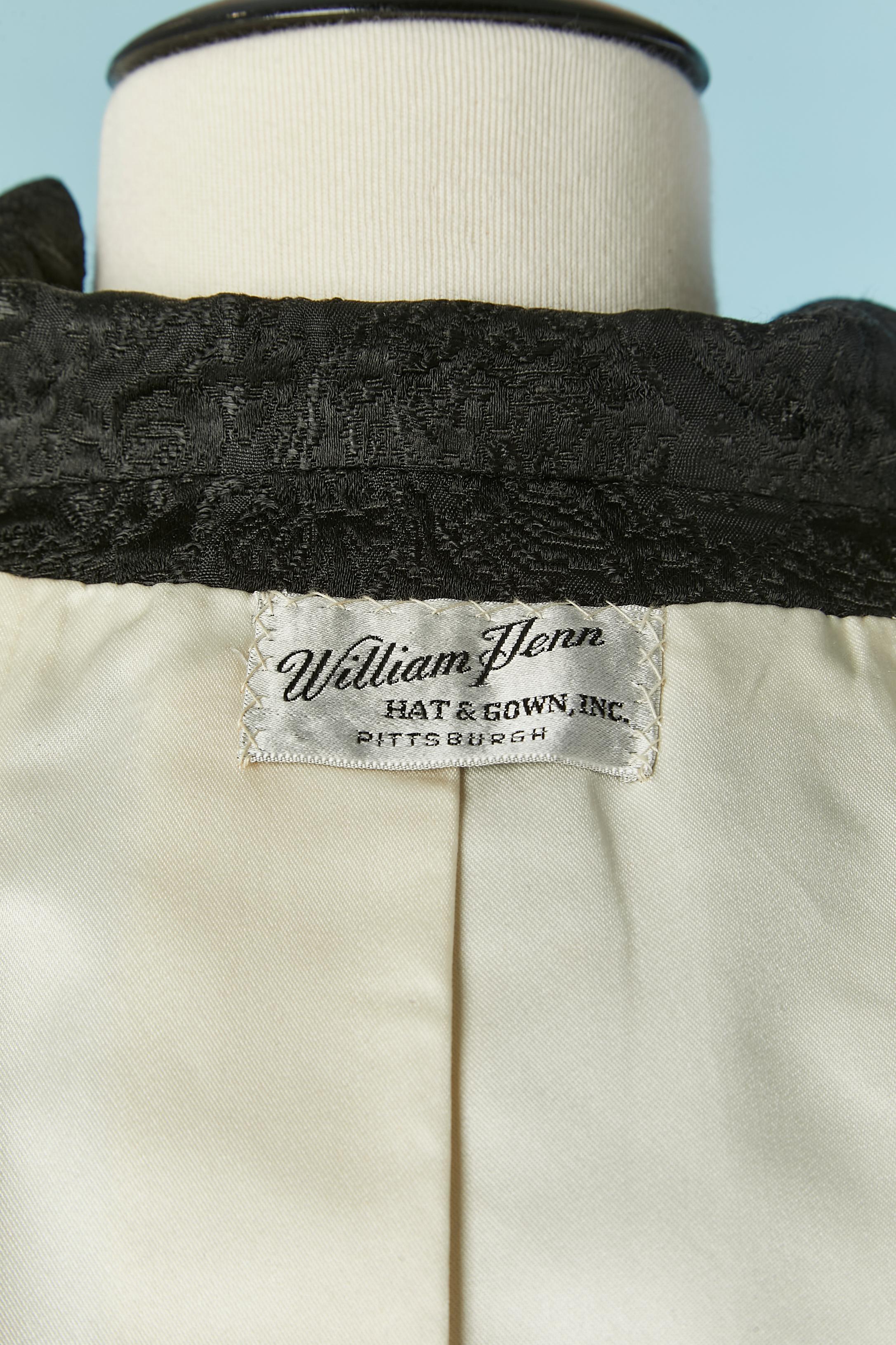 Black skirt suit and white ilk satin top ensemble Christian Dior  Circa 1960's For Sale 6