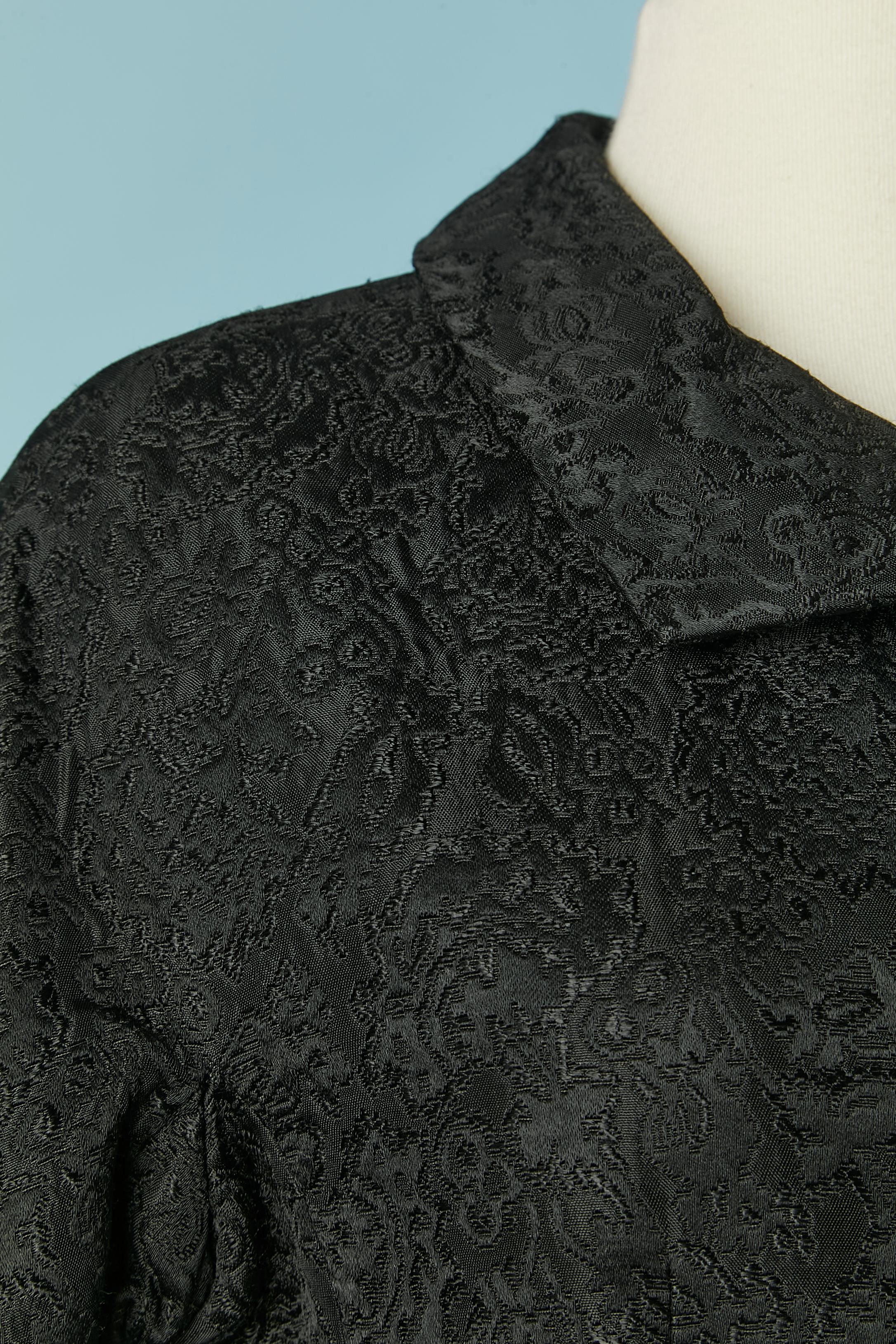 Black skirt suit and white ilk satin top ensemble Christian Dior  Circa 1960's For Sale 14