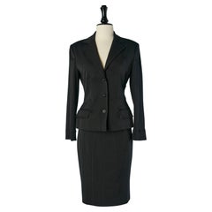 Black skirt-suit with cut-work and top-stitching Dolce 
Gabbana