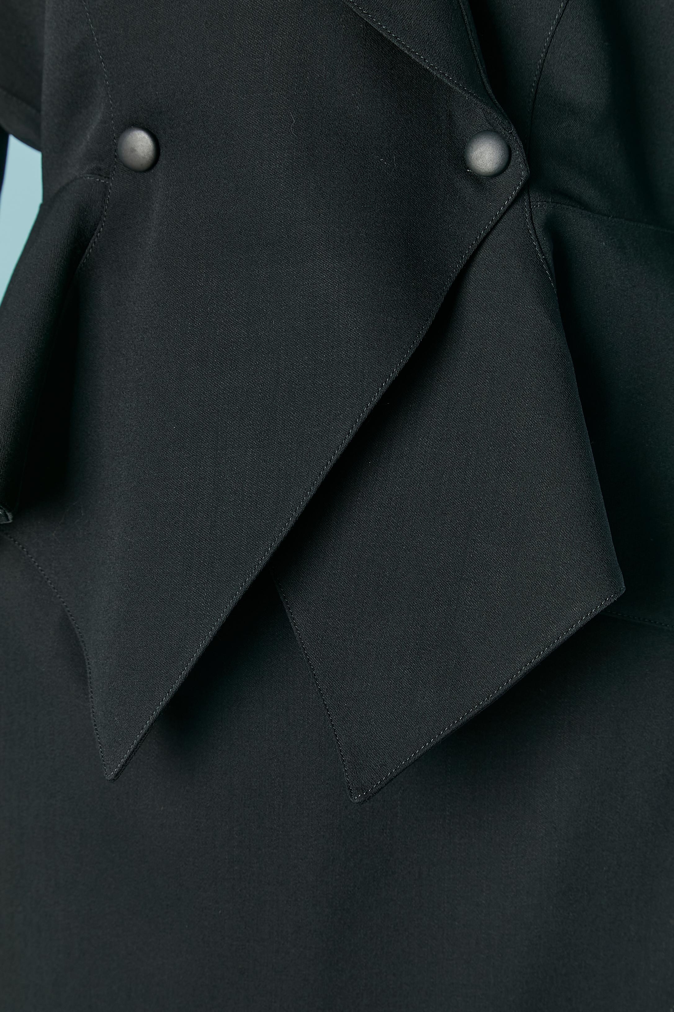 Black skirt-suit with double-breasted jacket THIERRY MUGLER In Excellent Condition For Sale In Saint-Ouen-Sur-Seine, FR