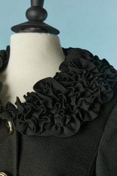 Black skirt suit with ruffles embellishement D&G by Dolce Gabbana
