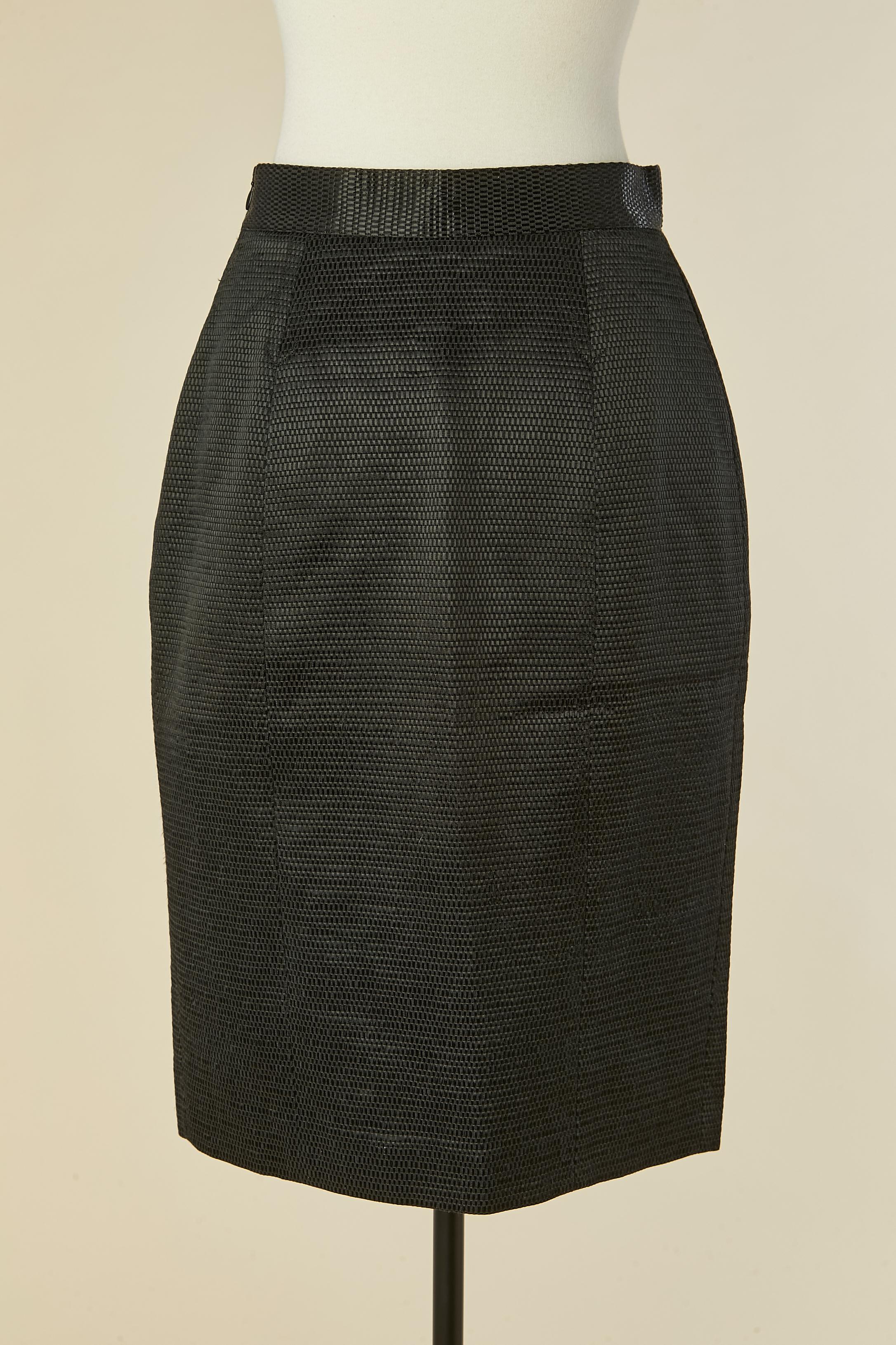 Schwarzer Rock mit Schlitz CHRISTIAN LACROIX BAZAR im Angebot 2