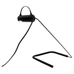 Schreibtischlampe aus schwarzem Schiefer von Vico Magistretti für Oluce, 1980er Jahre
