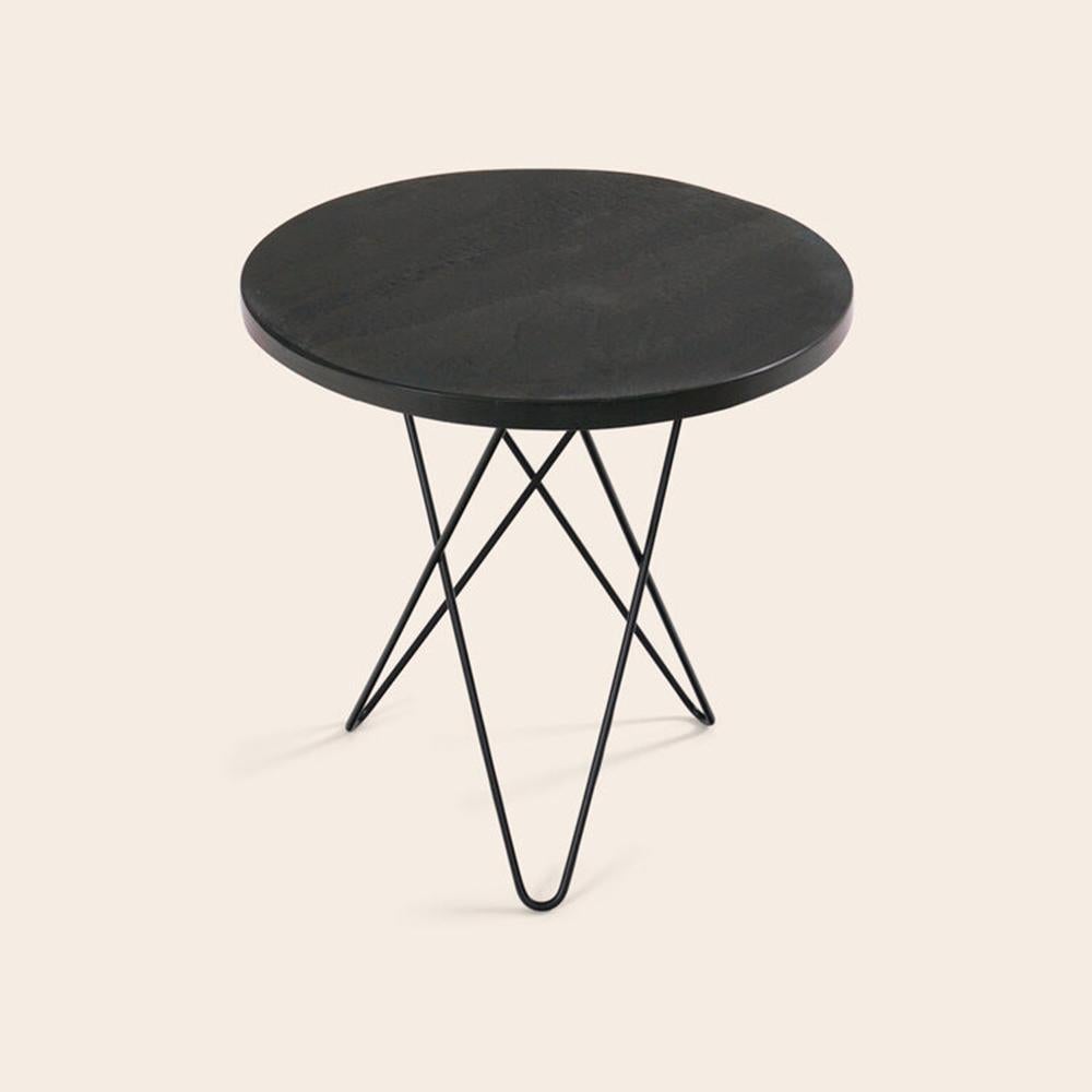 Black slate and black steel tall mini O table by OxDenmarq
Dimensions: D 50 x H 50 cm
Materials: Steel, Slate
Also Available: Different top and frame options available.

OX DENMARQ is a Danish design brand aspiring to make beautiful handmade