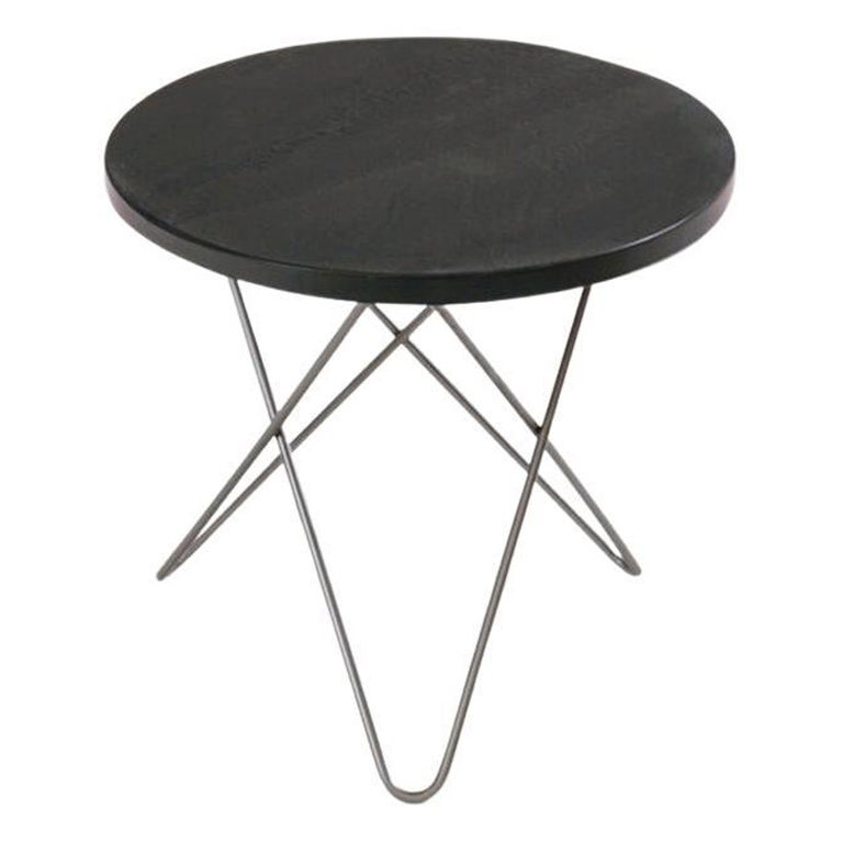 Mini Mesa O de acero y pizarra negra by OxDenmarq