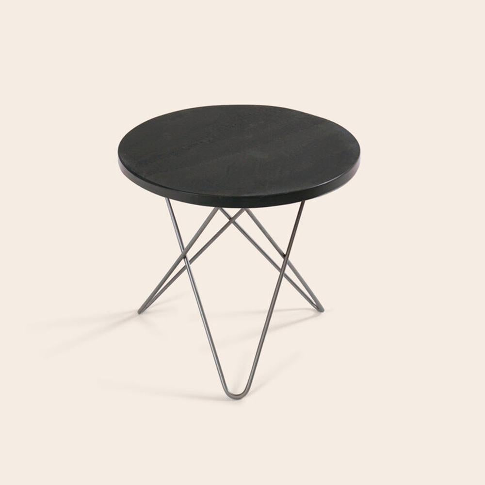 Black Slate and Steel Mini O Table by Ox Denmarq
Dimensions: D 40 x H 37 cm
Materials: Steel, Slate
Also Available: Different top and frame options available,

OX DENMARQ is a Danish design brand aspiring to make beautiful handmade furniture,