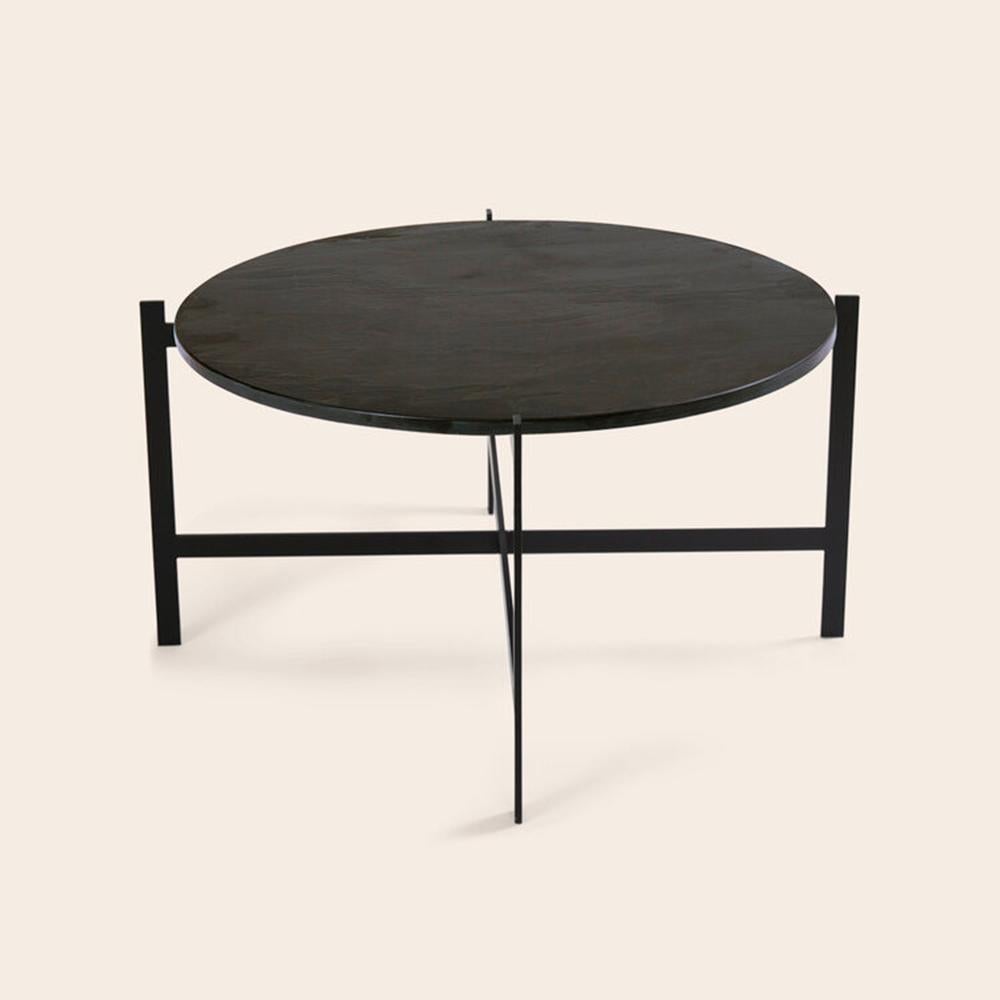Black slate large deck table by OxDenmarq
Dimensions: D 87 x W 87 x H 45 cm
Materials: Steel, Slate
Also vailable: Different size and top options available.

OX DENMARQ is a Danish design brand aspiring to make beautiful handmade furniture,