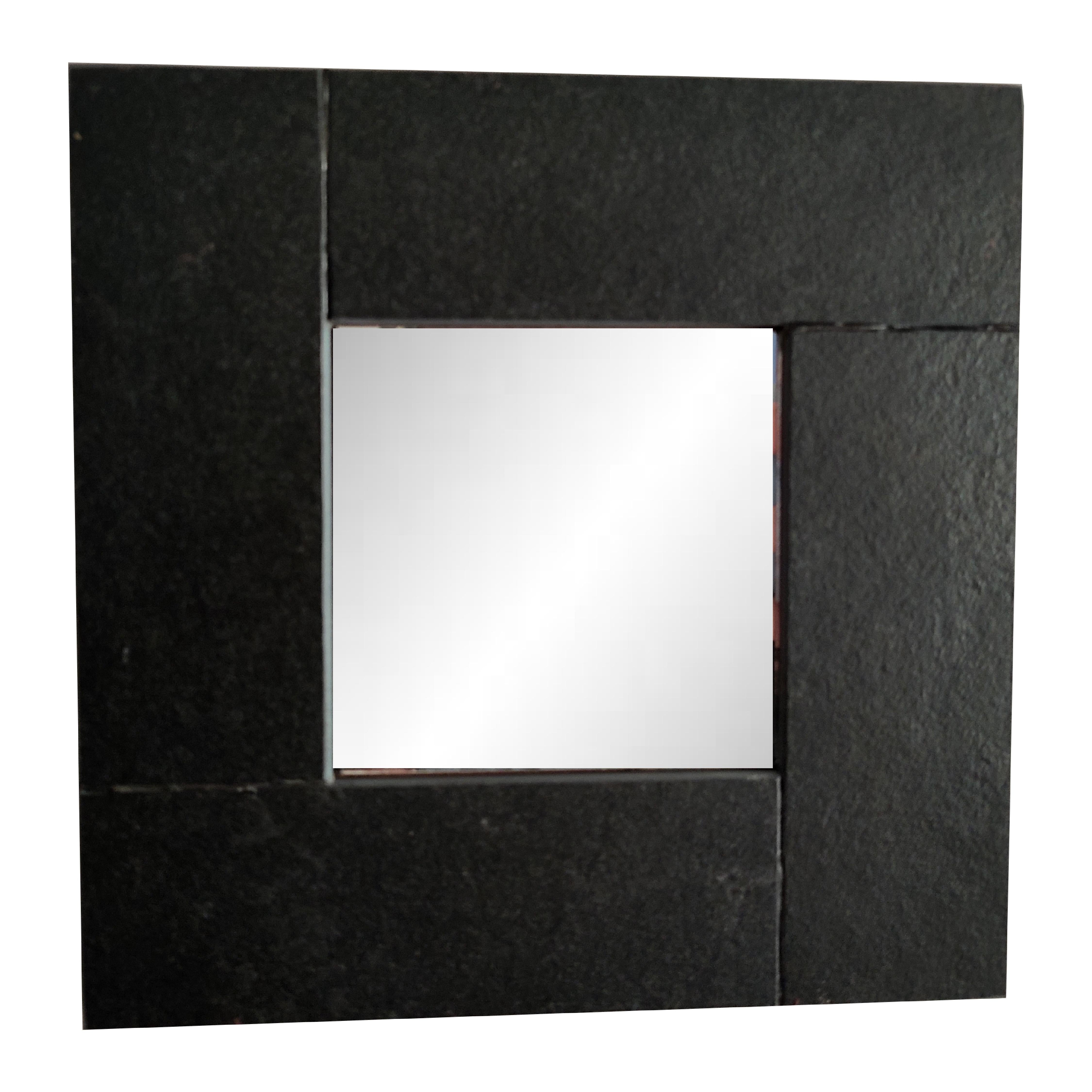 Hand-Crafted Black Slate Mirror Luxury Gift Contemporary Marble Design Furniture Meddel Spain For Sale
