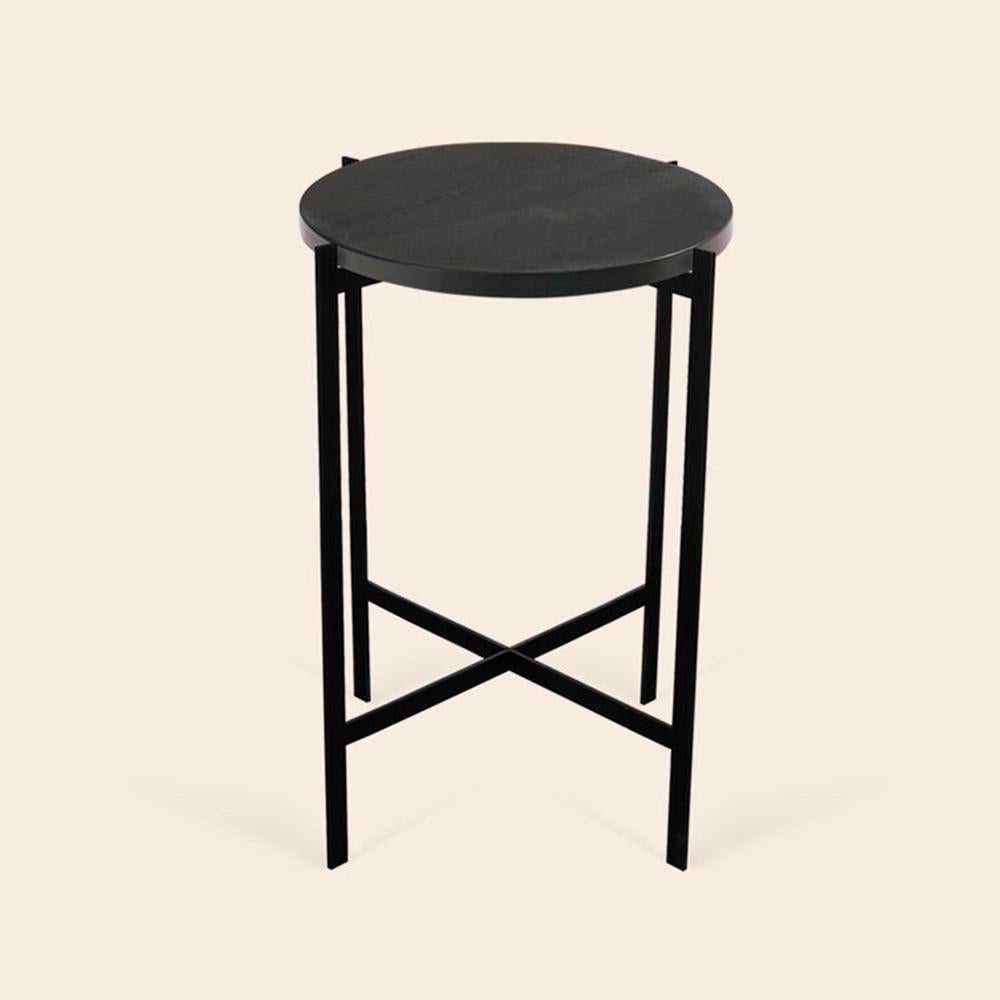 Black slate small deck table by OxDenmarq
Dimensions: D 43 x W 43 x H 55 cm
Materials: Steel, slate
Also available: Different top options available

OX DENMARQ is a Danish design brand aspiring to make beautiful handmade furniture, accessories