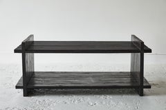 Black Slatted Coffee Table