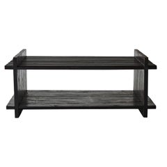 Black Slatted Coffee Table