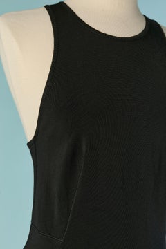 Robe de cocktail sans manches noire ALAIA