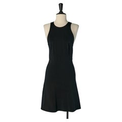 Robe de cocktail sans manches noire ALAIA