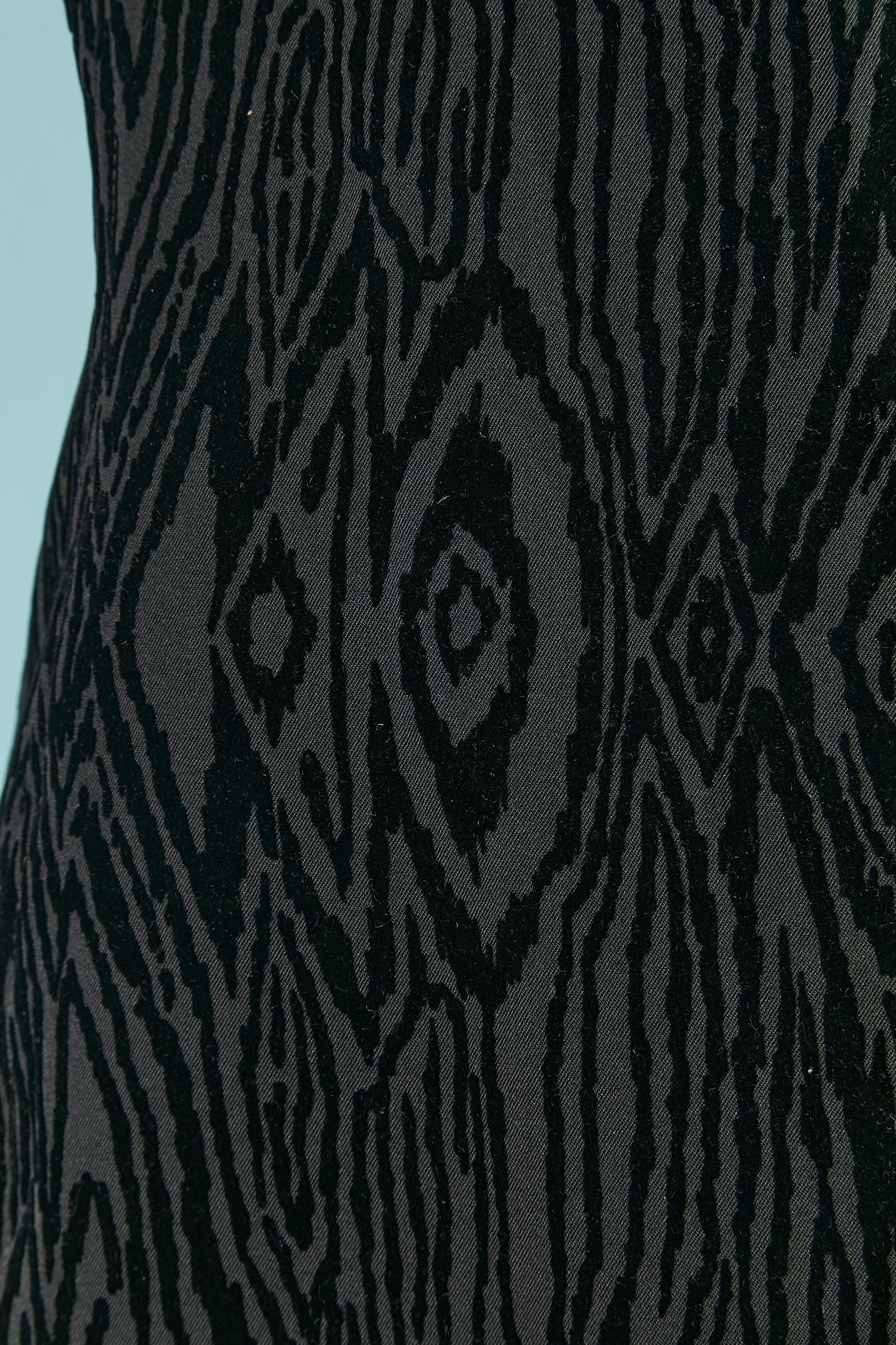 Vestido de cóctel negro sin mangas de terciopelo dévoré Versace Classic V2 Negro en venta
