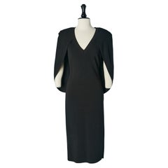 Schwarzes ärmelloses Cocktailkleid mit Kapuze GIVENCHY