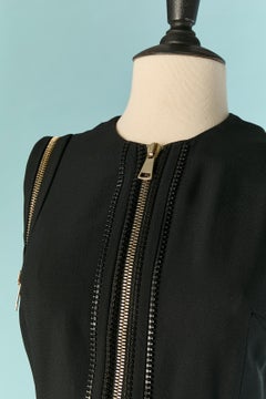 Black sleeveless cocktail dress with zip embellishment GIVENCHY