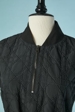 Vestido negro sin mangas con estampado "cannage cloqué CHRISTIAN DIOR SS 2024
