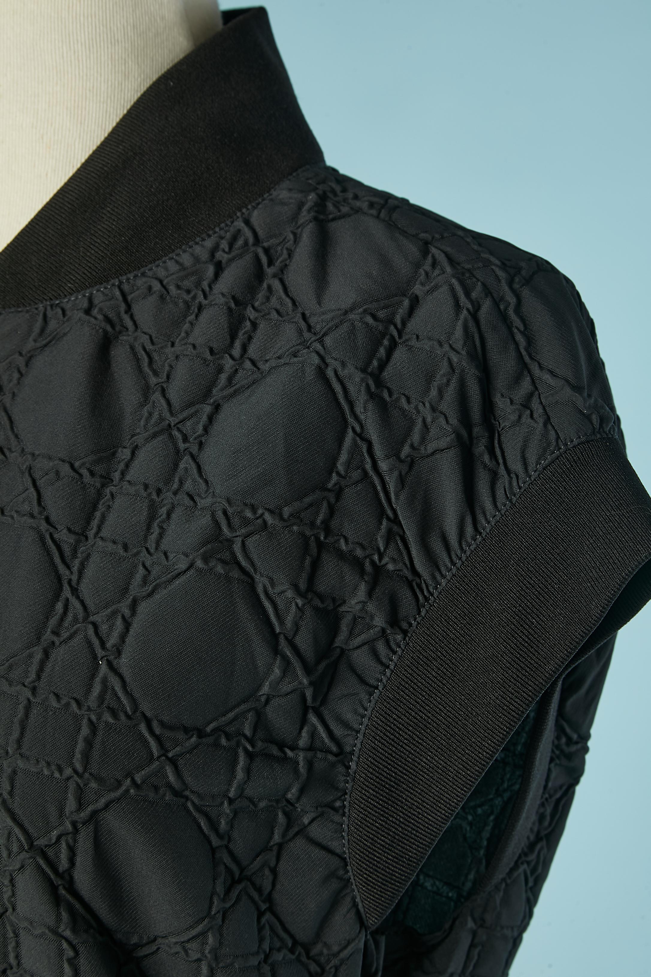 De las mujeres Vestido negro sin mangas con estampado 