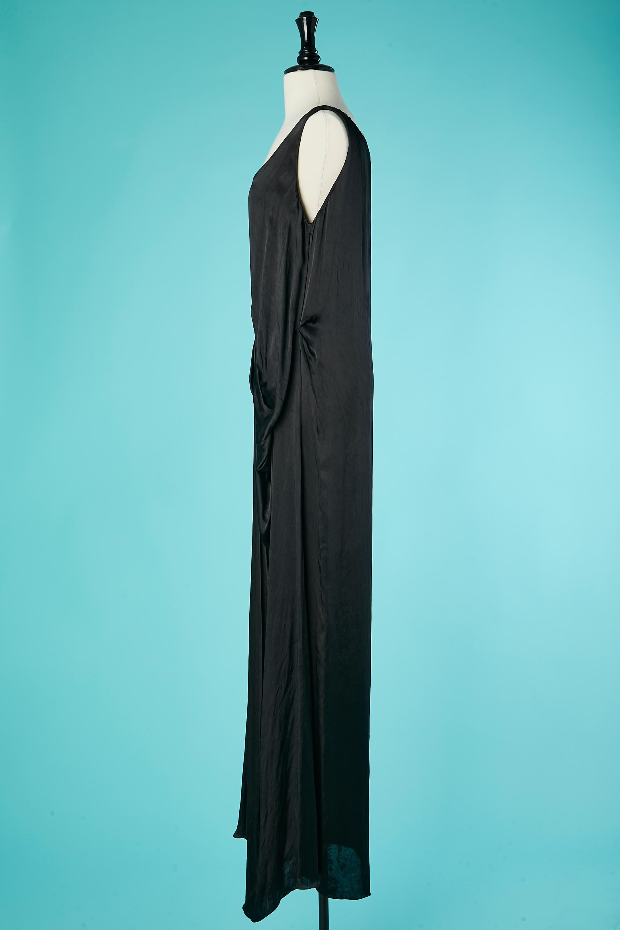 Robe de soirée noire drapée sur les hanches gauches Lanvin « Les Dix Ans » NEUVE Neuf - En vente à Saint-Ouen-Sur-Seine, FR