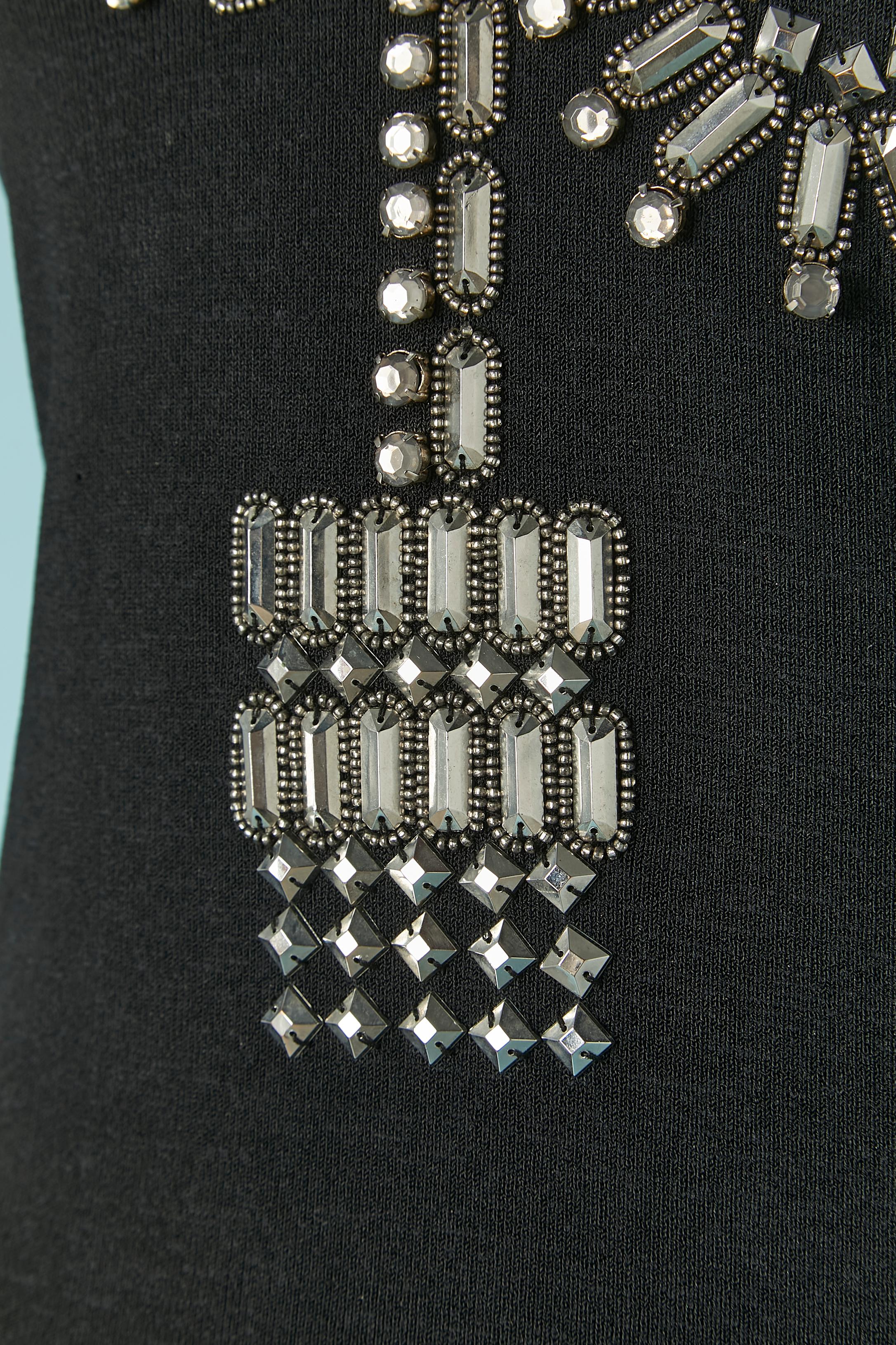 Vestido de cóctel negro de punto sin mangas con adornos GIVENCHY Negro en venta