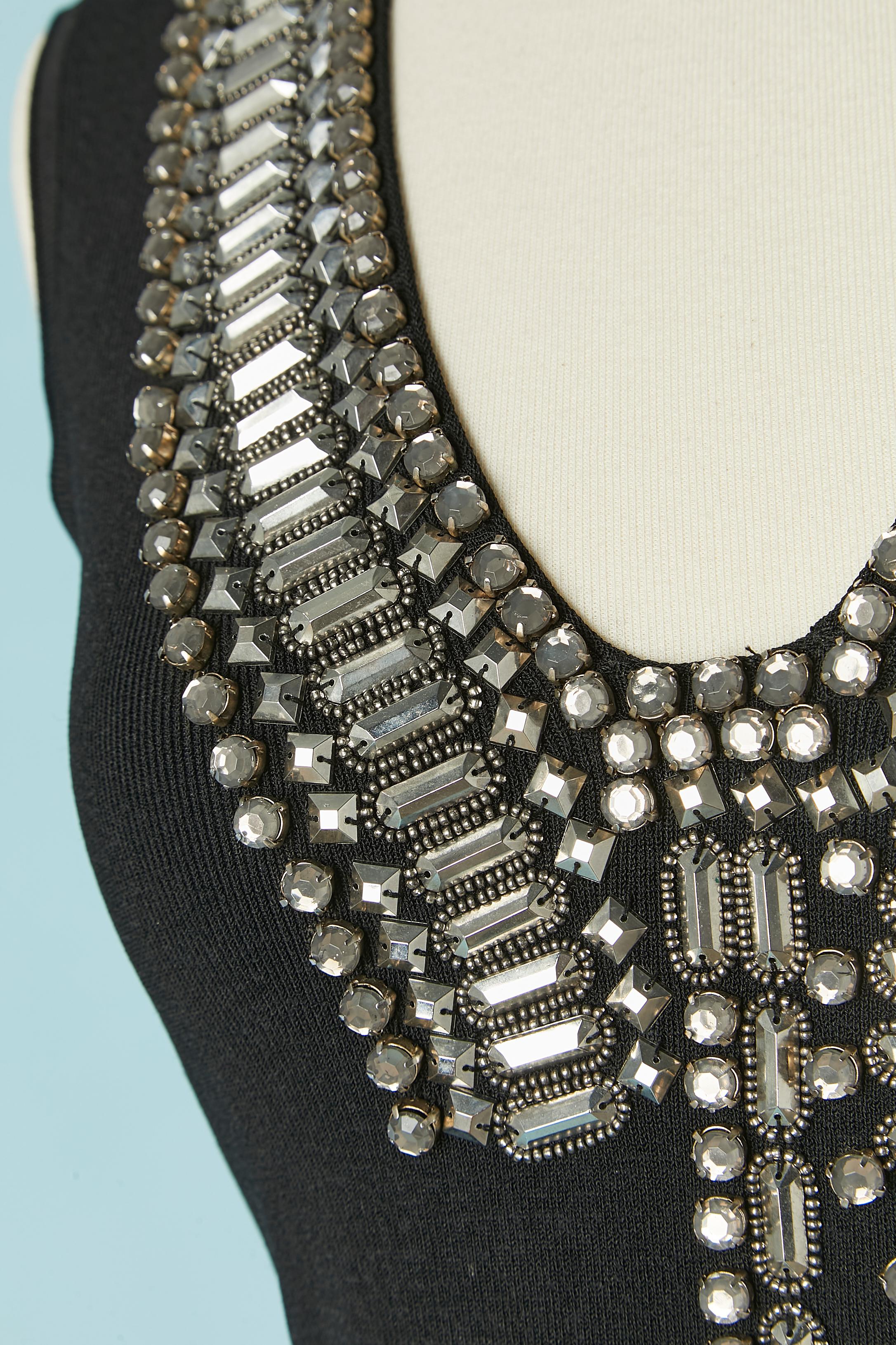 De las mujeres Vestido de cóctel negro de punto sin mangas con adornos GIVENCHY en venta