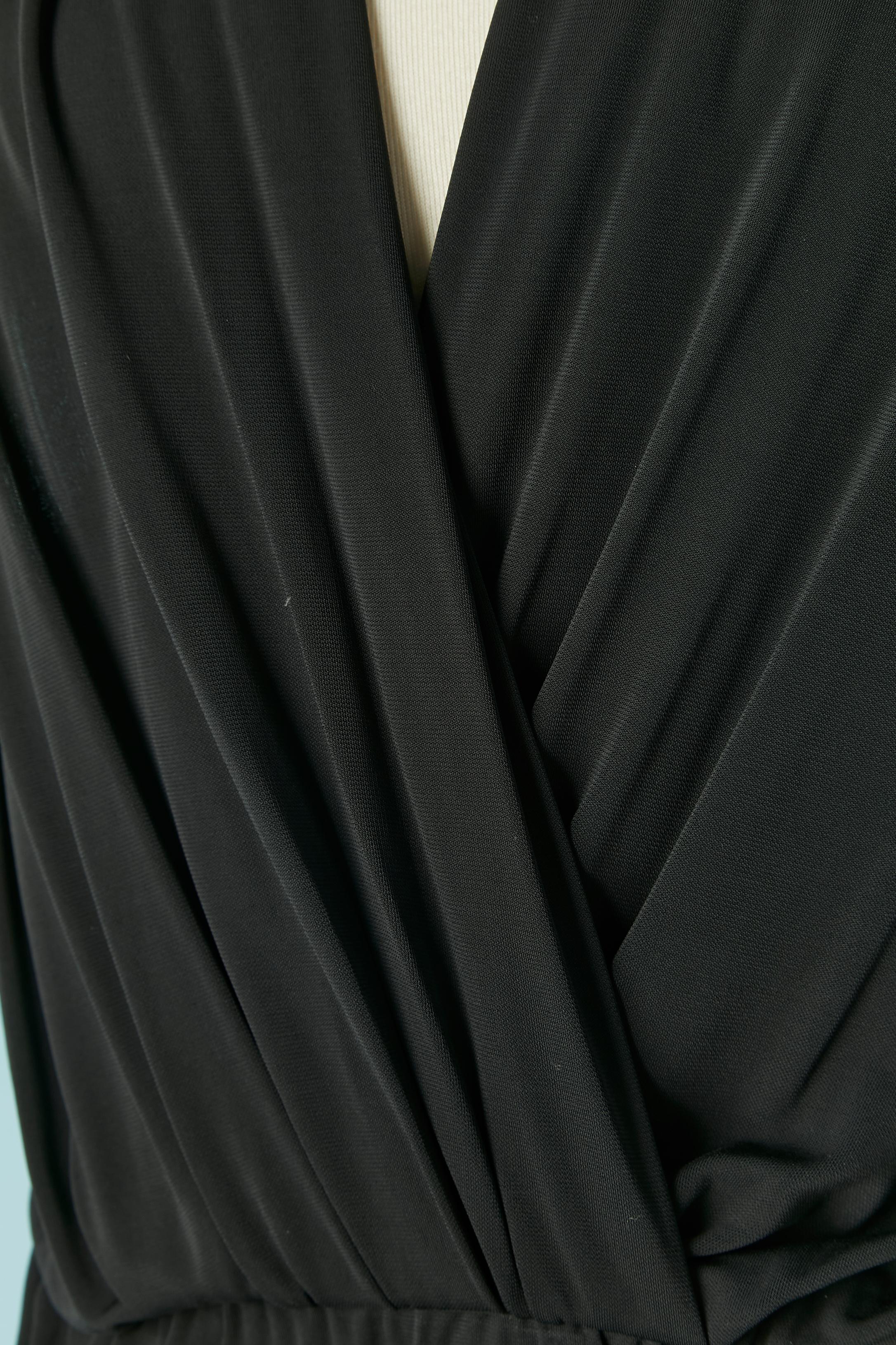 Black sleeveless jersey dress Lanvin by Alber Elbaz In Excellent Condition For Sale In Saint-Ouen-Sur-Seine, FR