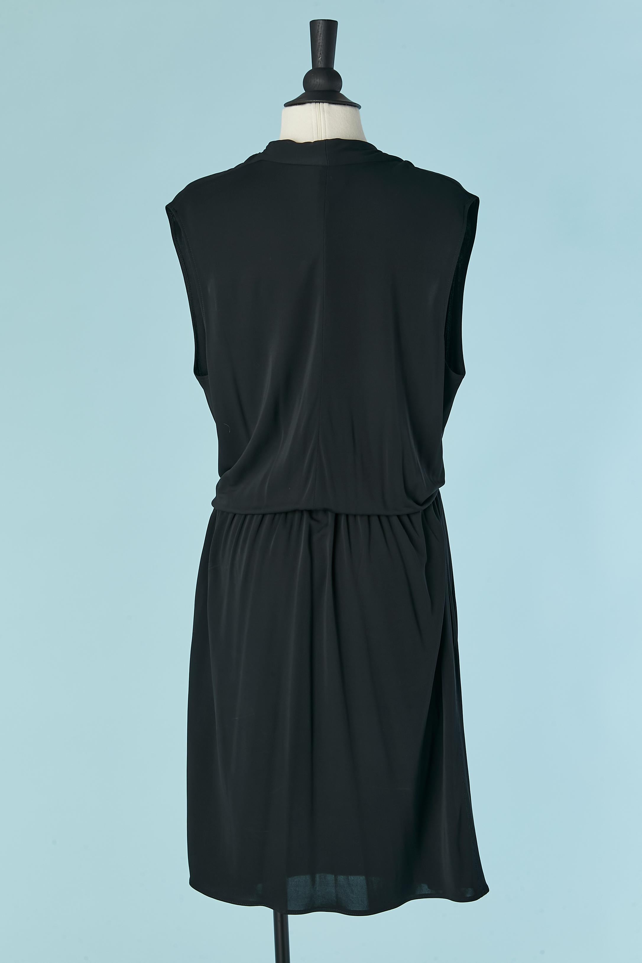 Black sleeveless jersey dress Lanvin by Alber Elbaz For Sale 1