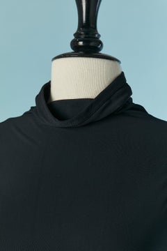 Abito lungo nero senza maniche con borchie d'argento Marithé & François GIRBAUD