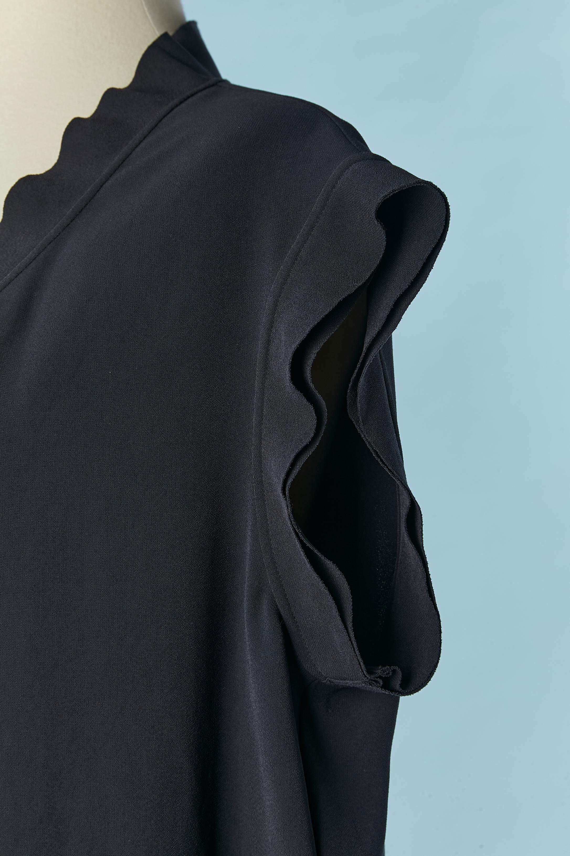 Black sleeveless top Lanvin by Alber Elbaz  In Excellent Condition For Sale In Saint-Ouen-Sur-Seine, FR