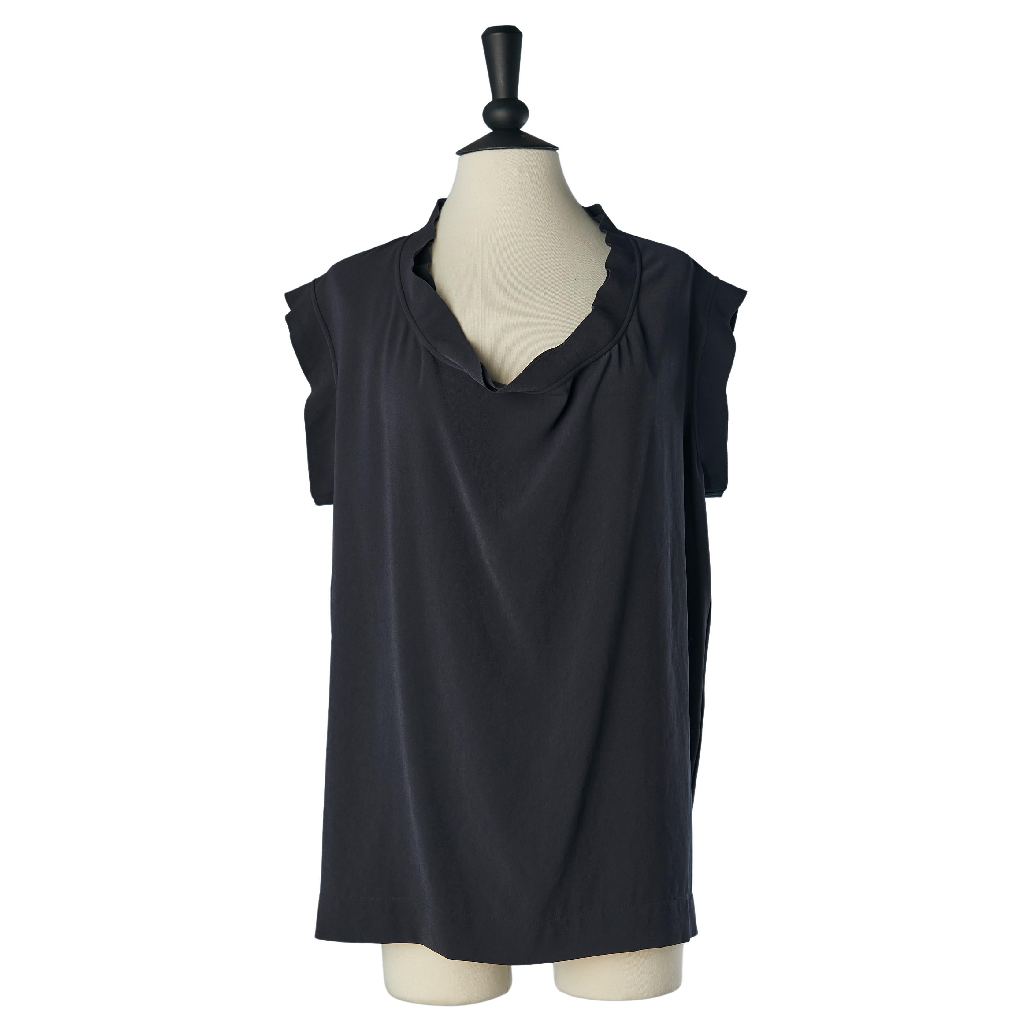 Black sleeveless top Lanvin by Alber Elbaz  For Sale