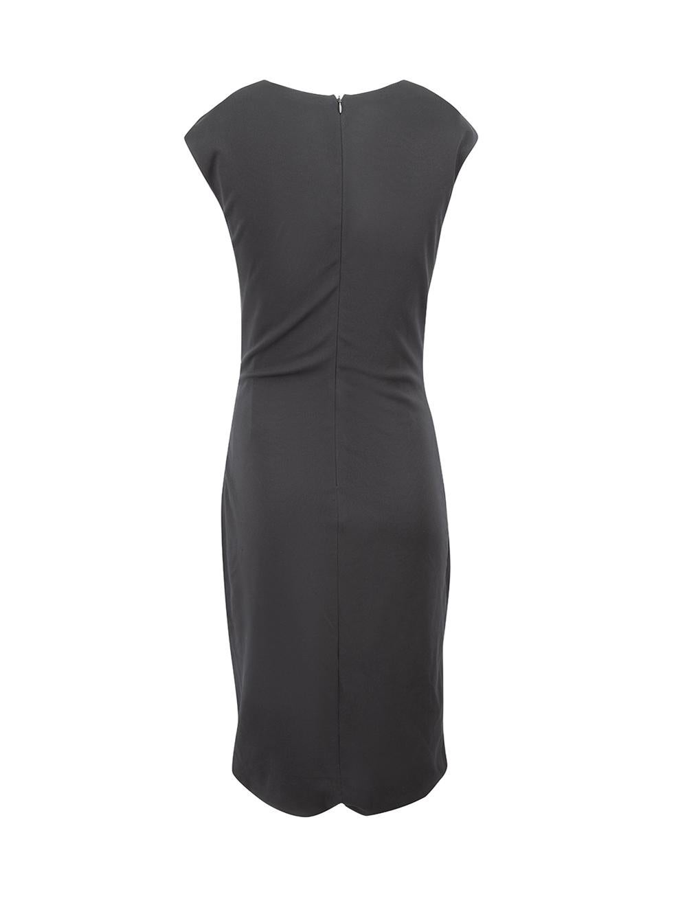 Black Sleeveless V-Neck Dress Size XS In Good Condition In London, GB