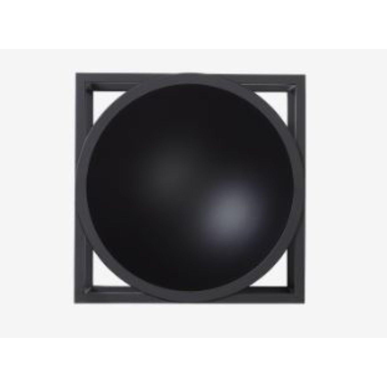 Modern Black Small Centerpiece Kubus Bowl by Lassen For Sale