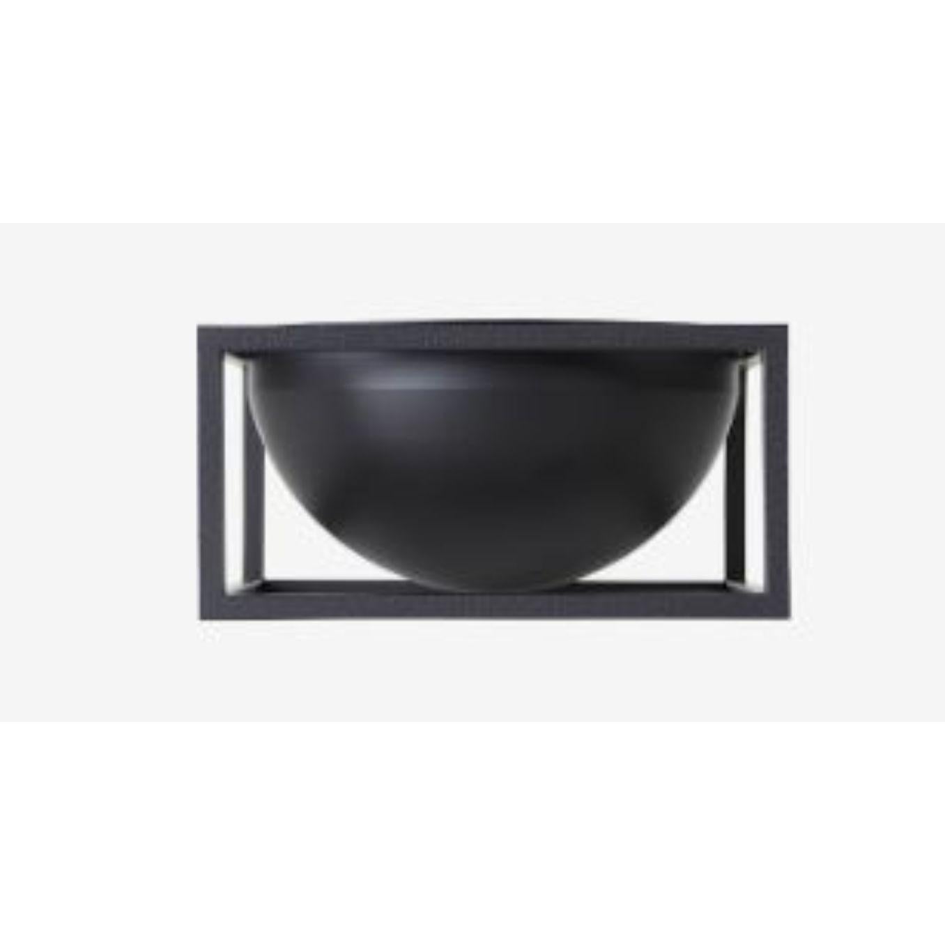 Other Black Small Centerpiece Kubus Bowl by Lassen For Sale