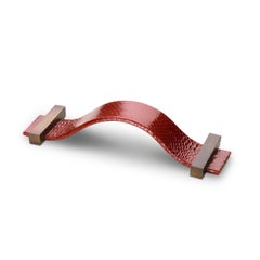 Luxury Pull Handle, Various Metal & Leather Color Finishes Band Shape Nickel