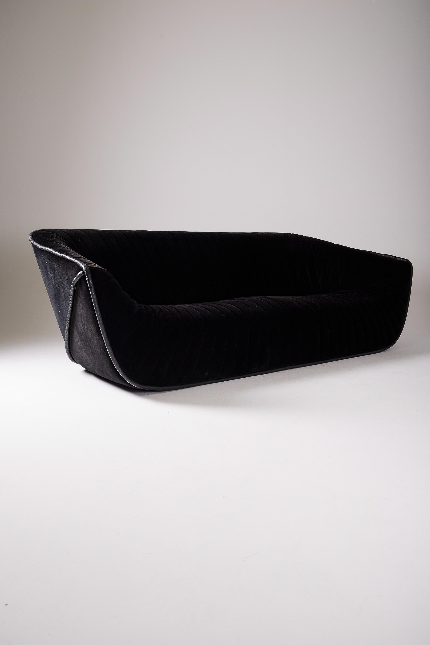  Black sofa by Cédric Ragot For Sale 7