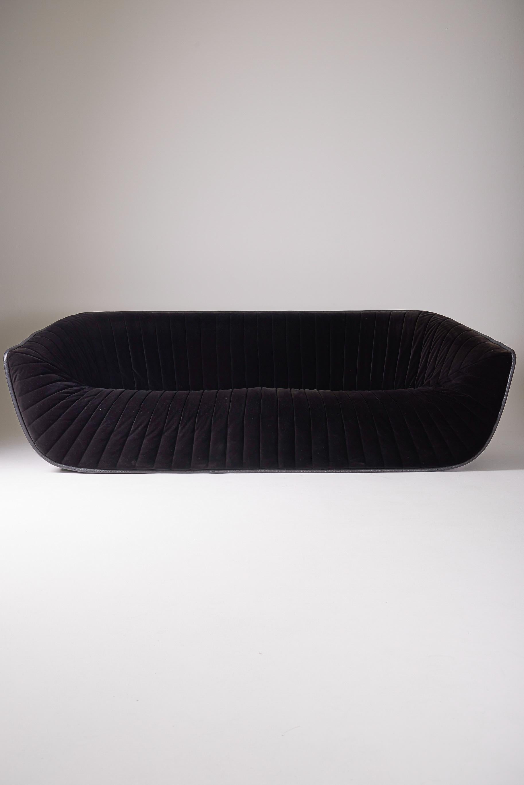  Black sofa by Cédric Ragot For Sale 8