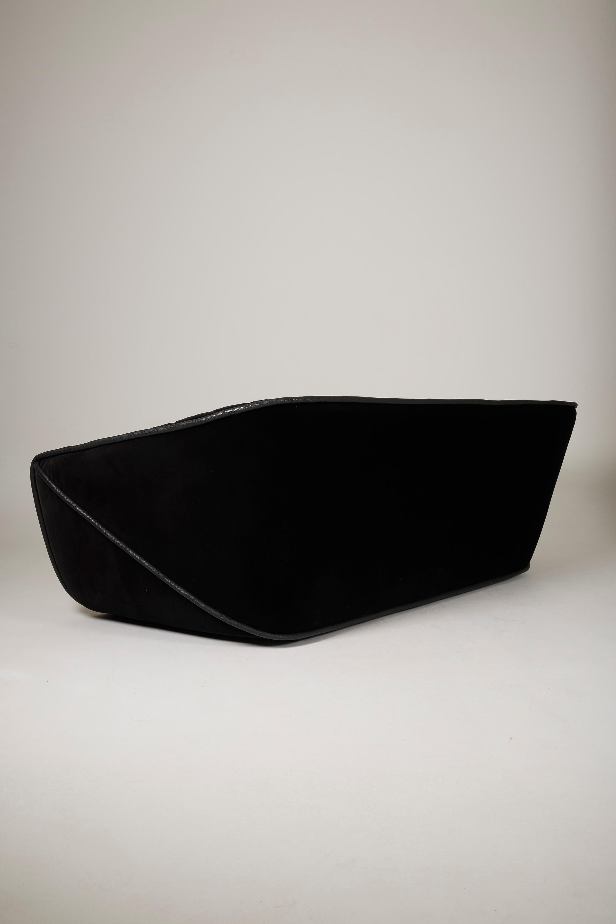 Velvet Black sofa by Cédric Ragot