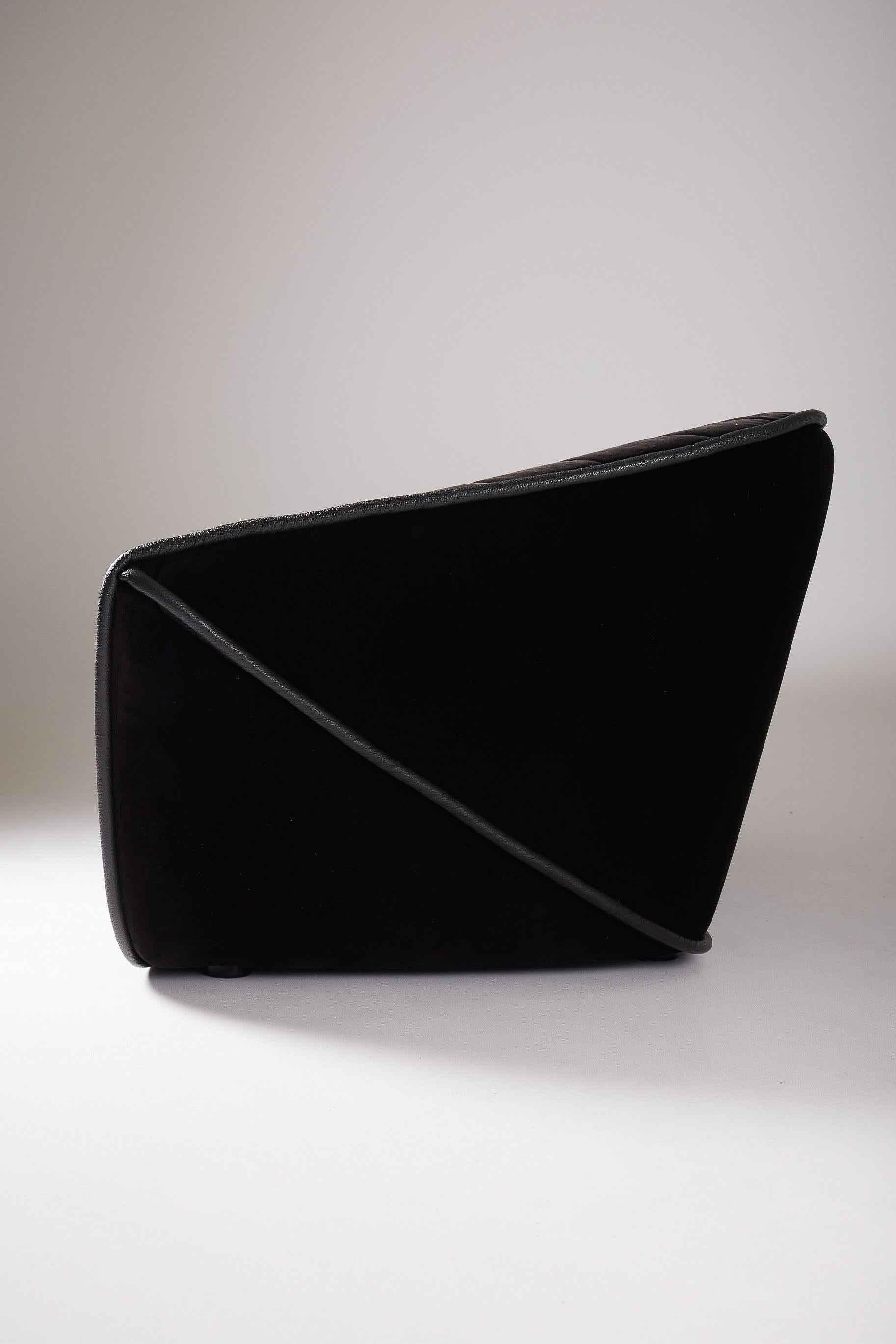  Black sofa by Cédric Ragot For Sale 1