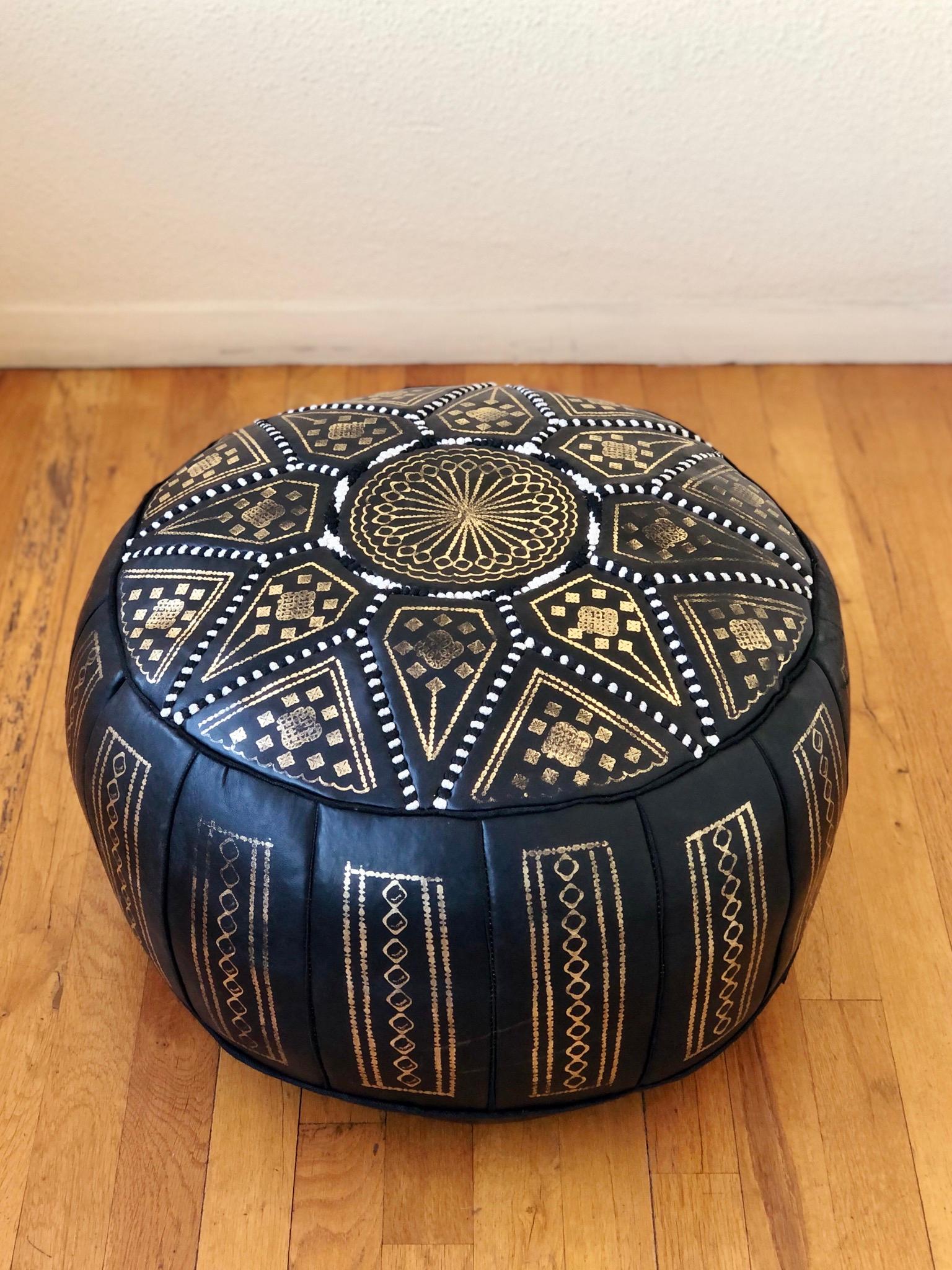 fancy moroccan pouf ottoman