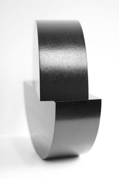 Scultura da tavolo in rovere massiccio nero, X4 O, dello Studio olandese Verbaan