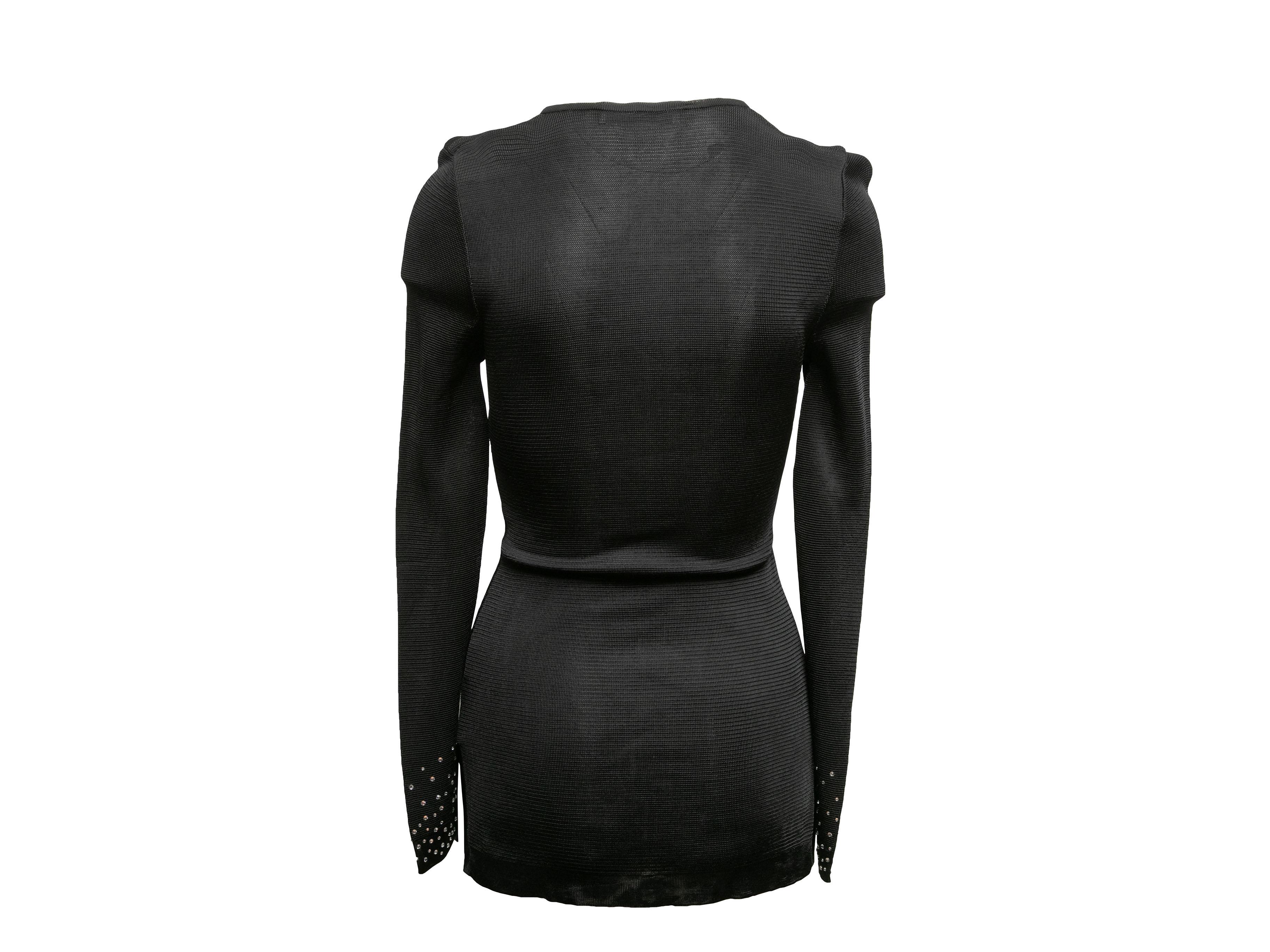 Nero Vestito cardigan nero impreziosito Sonia Rykiel taglia FR 36 in vendita