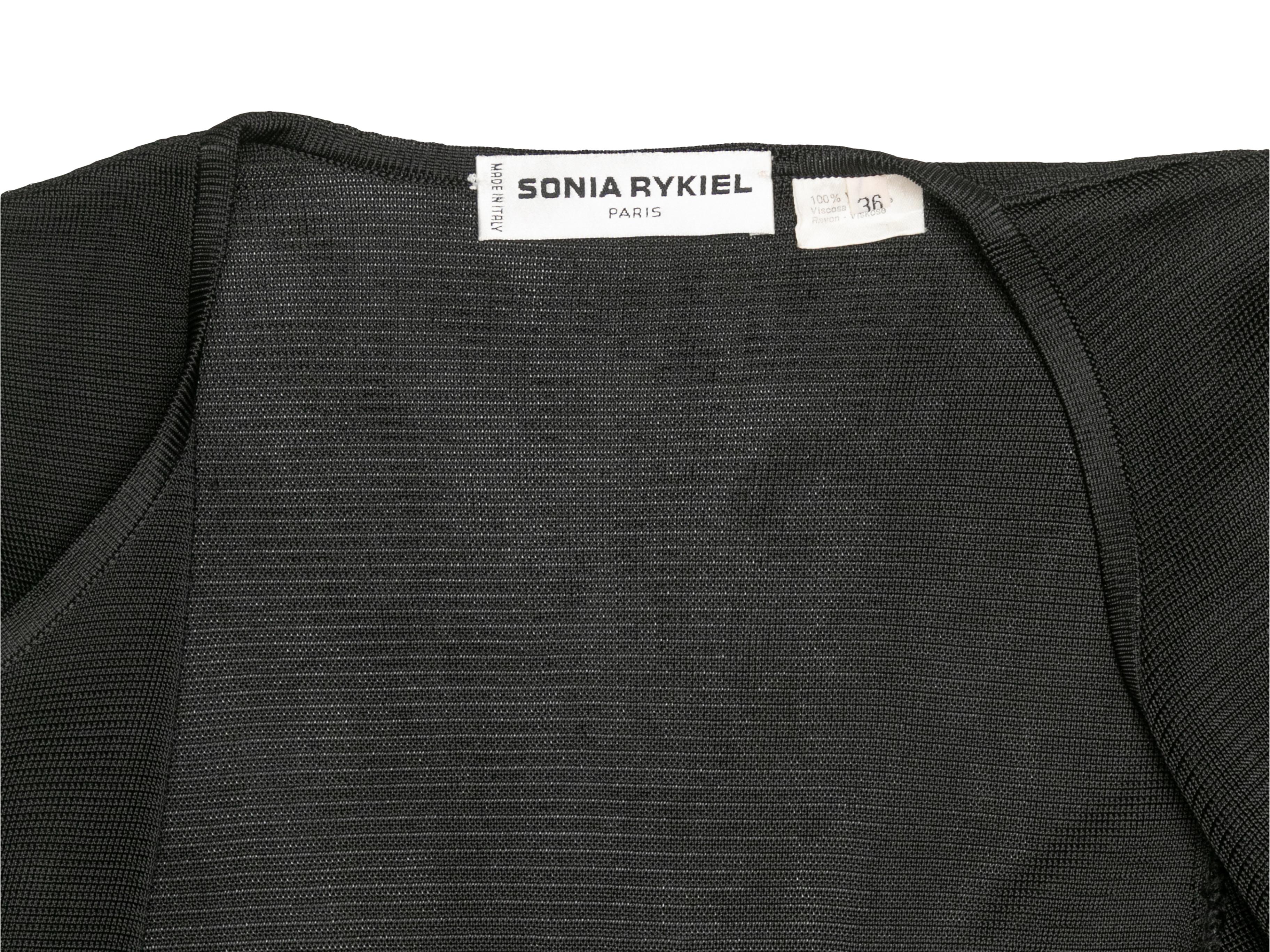Vestito cardigan nero impreziosito Sonia Rykiel taglia FR 36 in vendita 1