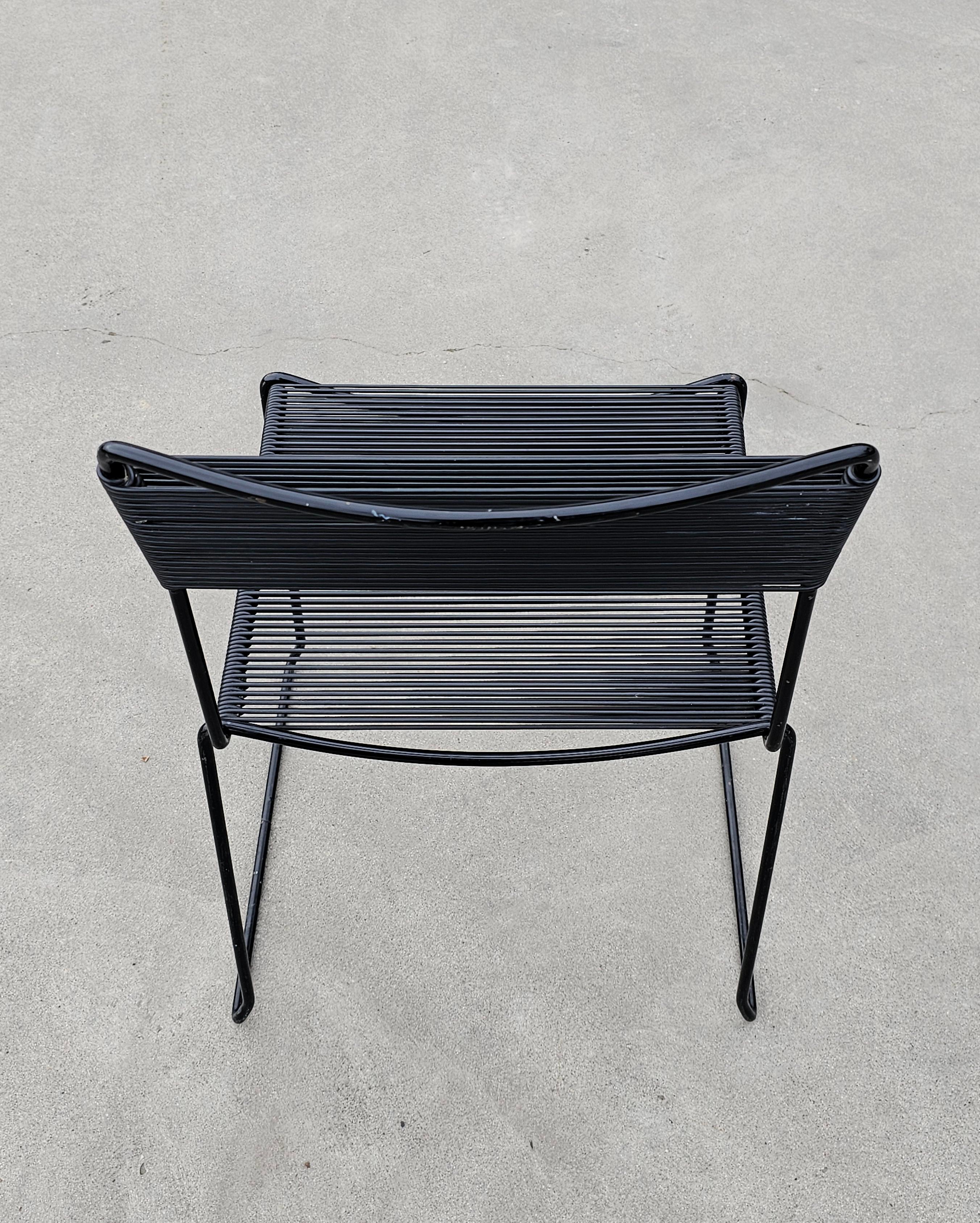 Black Spaghetti Dining Chairs designed by Giandomenico Belotti for Alias, 1979 3