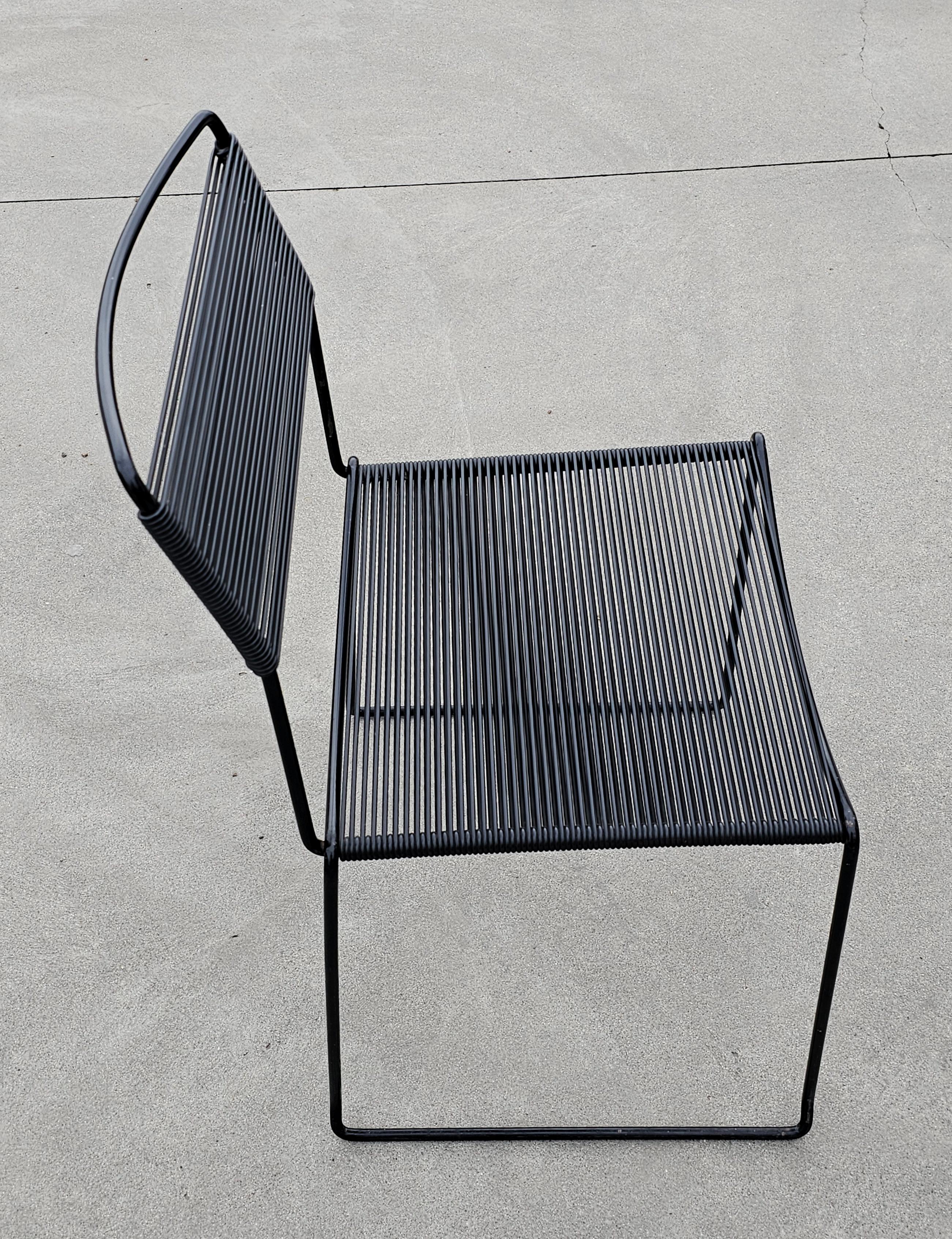 Black Spaghetti Dining Chairs designed by Giandomenico Belotti for Alias, 1979 For Sale 5