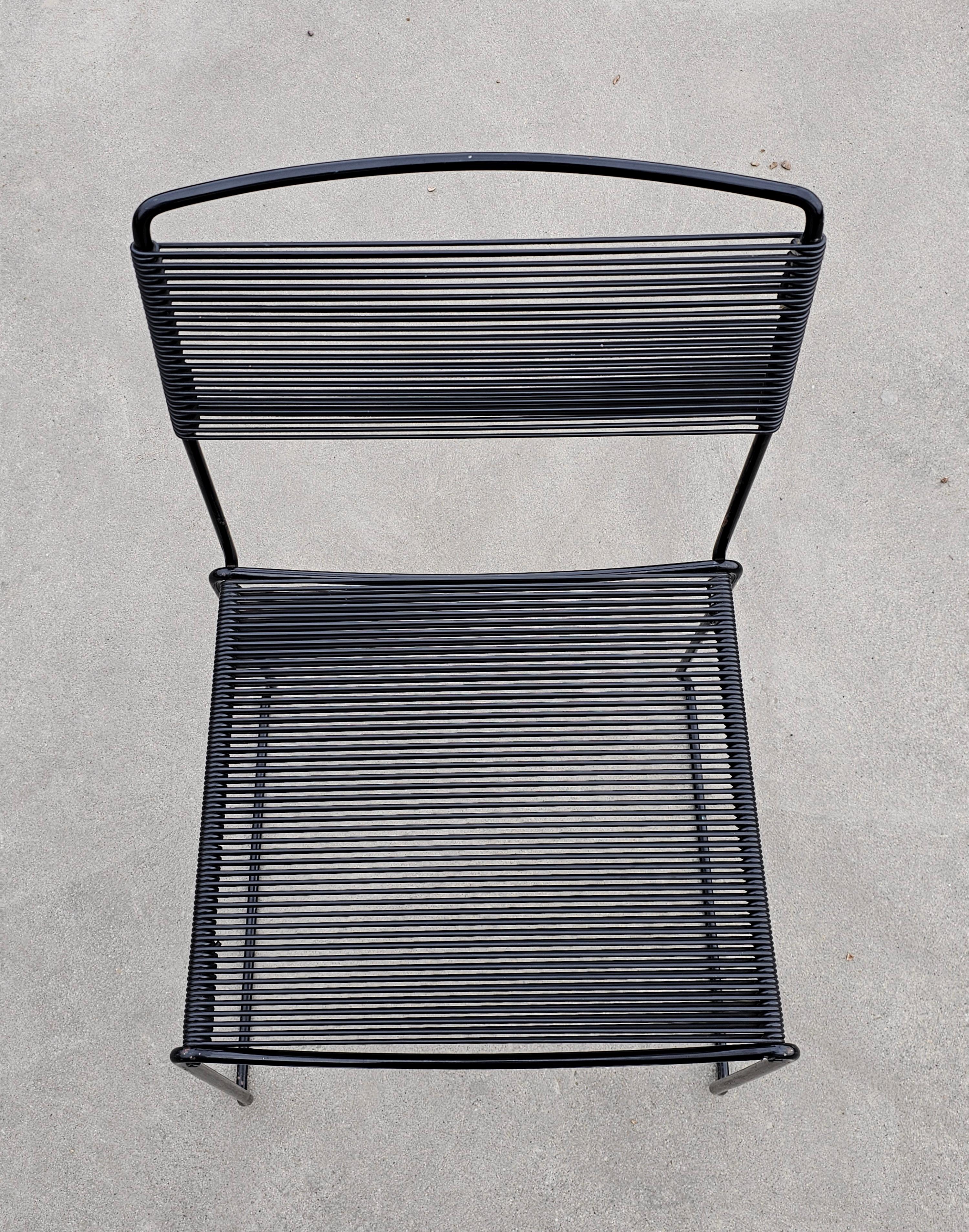 Black Spaghetti Dining Chairs designed by Giandomenico Belotti for Alias, 1979 7