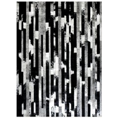 Black, Speckled and Gray Customizable Cojonudo Cowhide Area Floor Rug X-Large