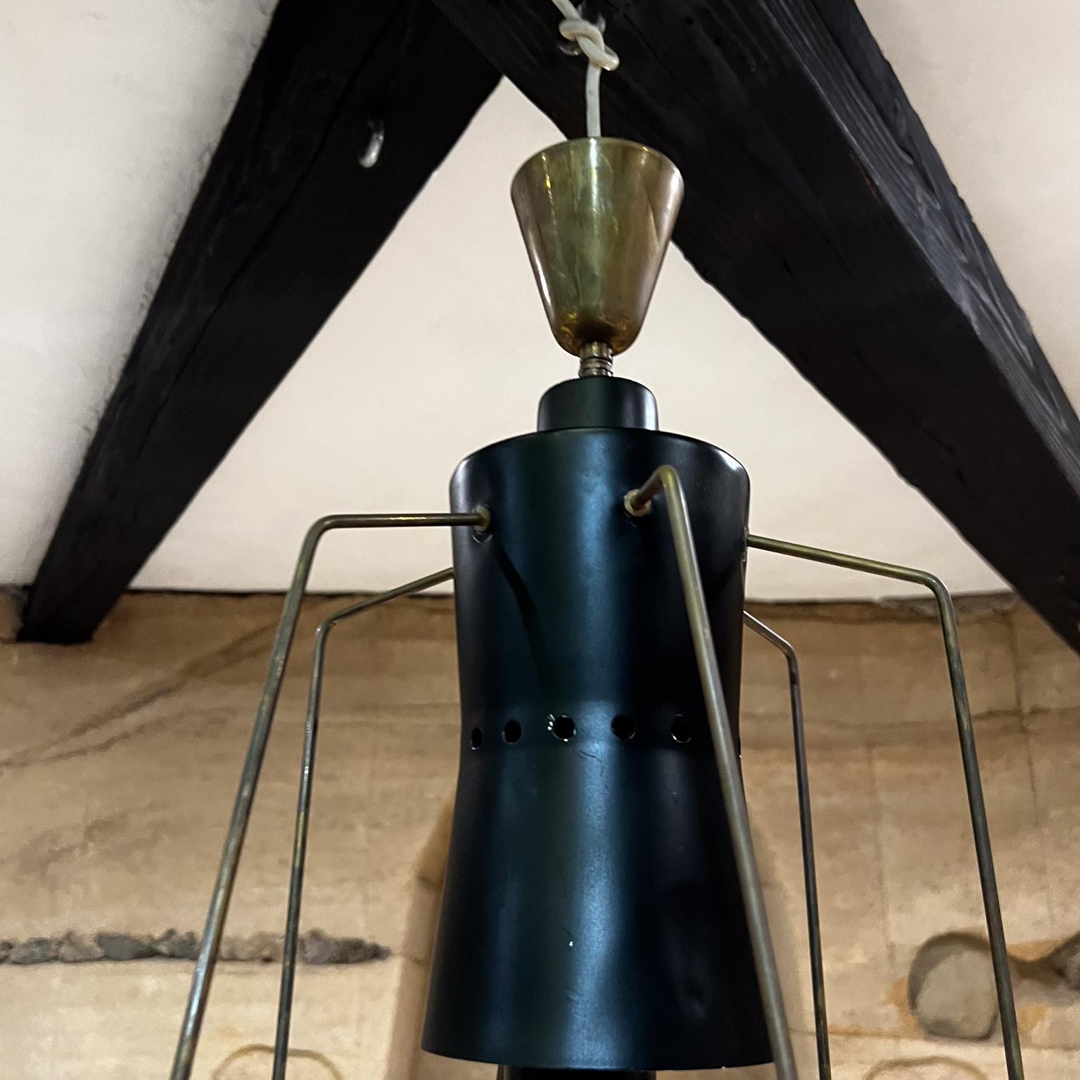 Mid-Century Modern 1960s Stilnovo Leggy Spider Chandelier Brass Pendant Lamp Italy For Sale