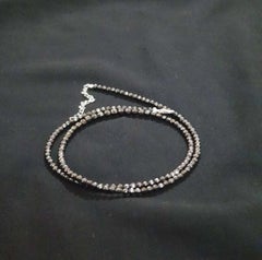 Black Spinel Beaded Necklace In 925 Silver Gifts For Christmas Beaded Necklace.