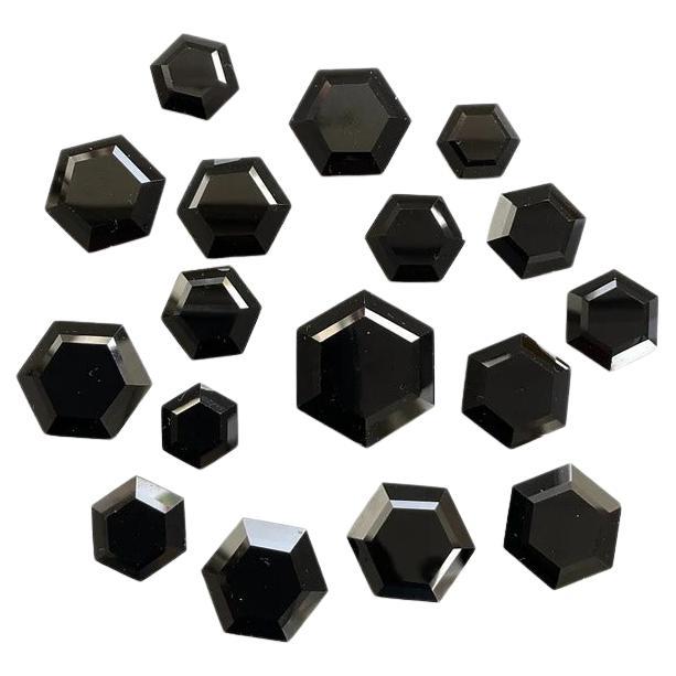 Black Spinel Hexagon Cut Stone Lot Natural Loose Gemstone For Sale