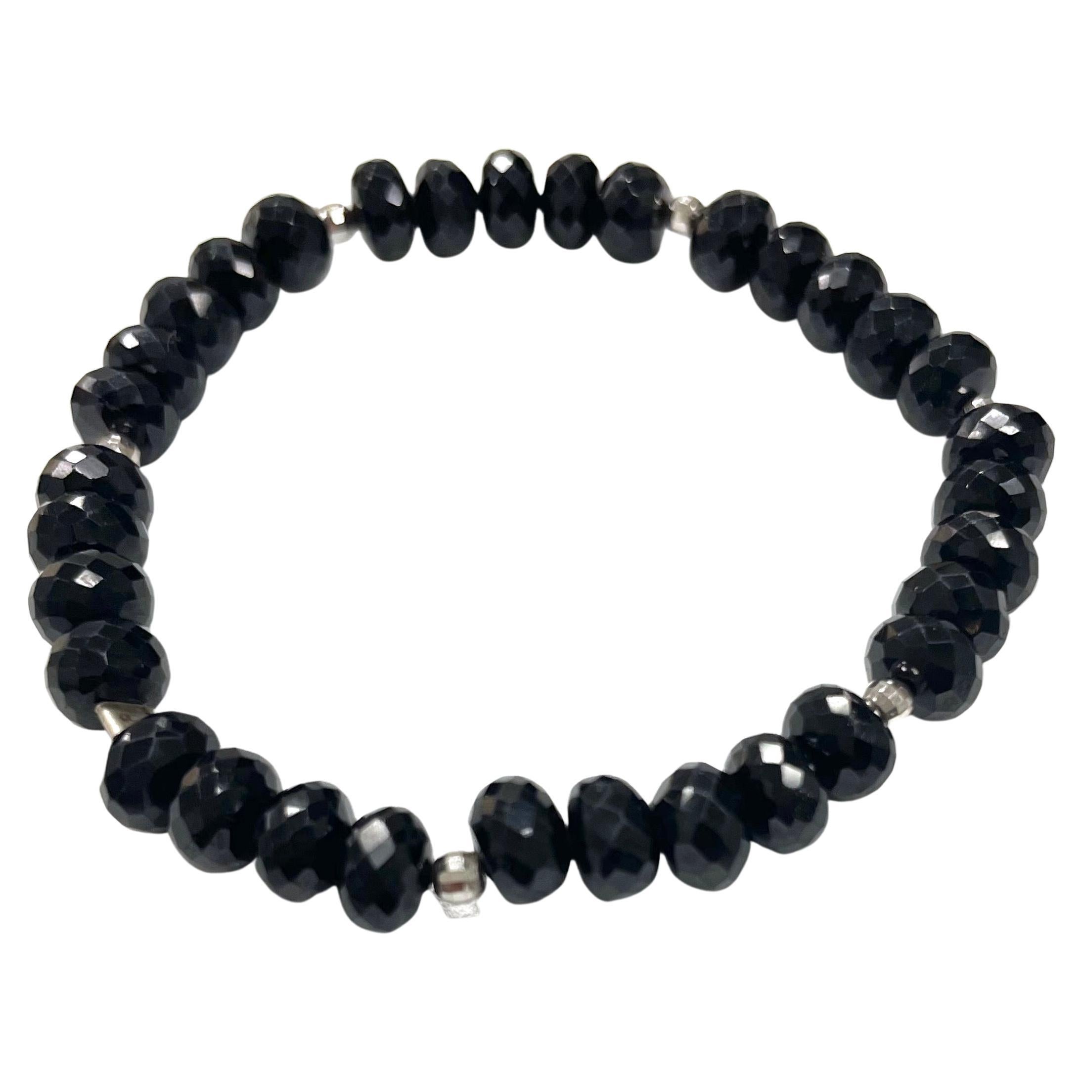 Women's  Black Spinel with White Gold Accents Paradizia Bracelet  For Sale